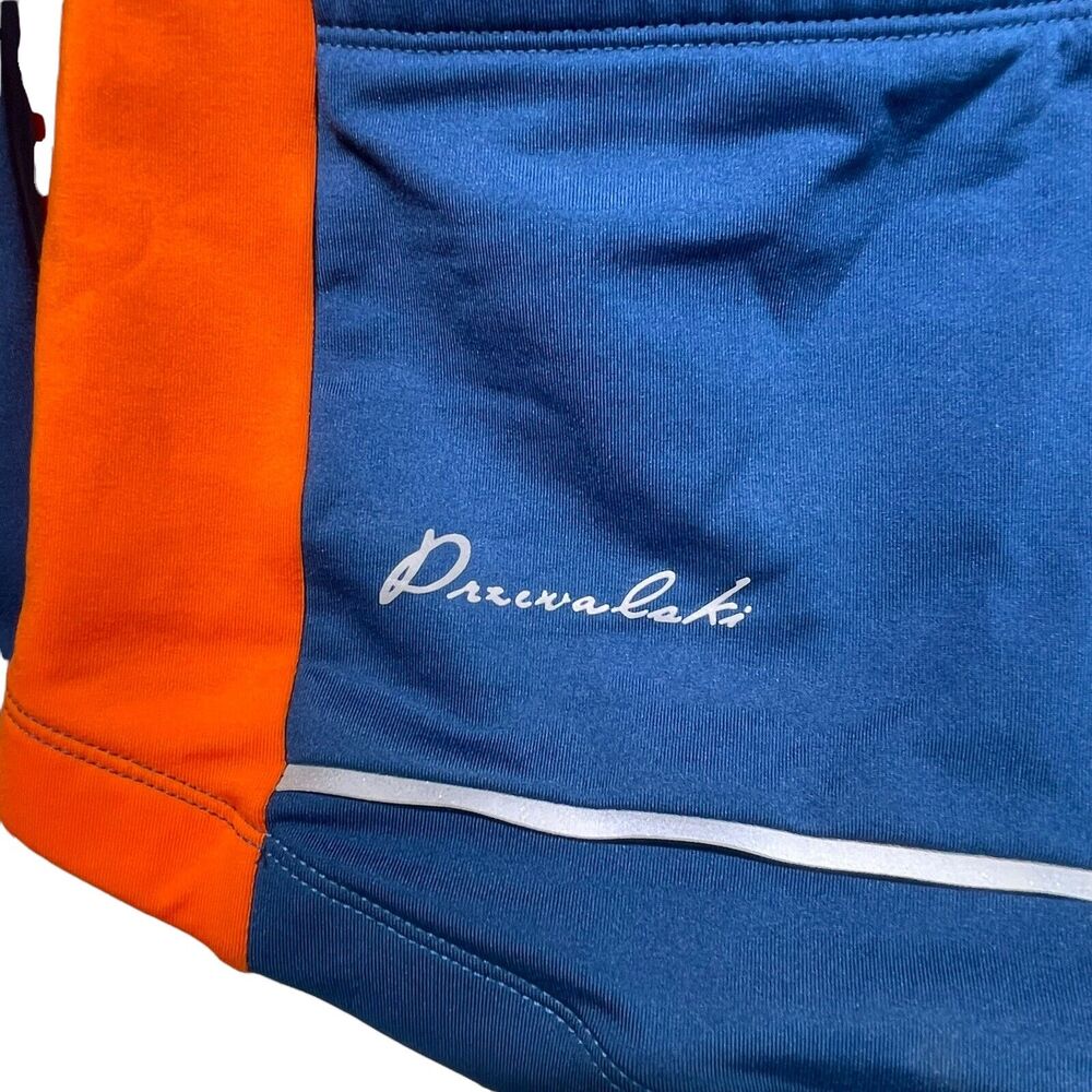 przewalski cycling thermal jacket Orange Blue Full Zip - Picture 3 of 6